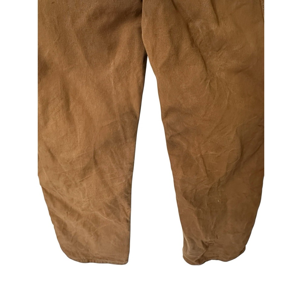 CARHARTT Men's 38x31 Brown Canvas Double Knee Carpenter Pants Stained - Picture 7 of 13